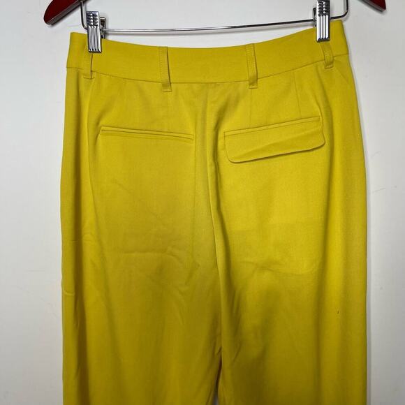 Samsoe Samsoe High Rise Straight Cut Pleated Luzy Trousers Celery Womens S NWT - Picture 4 of 10